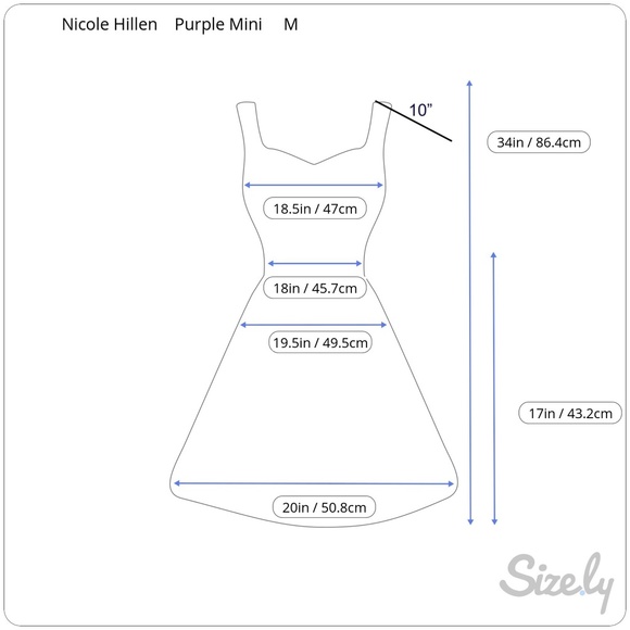 Purple cotton Mini dress with Brass buttons - Picture 5 of 5